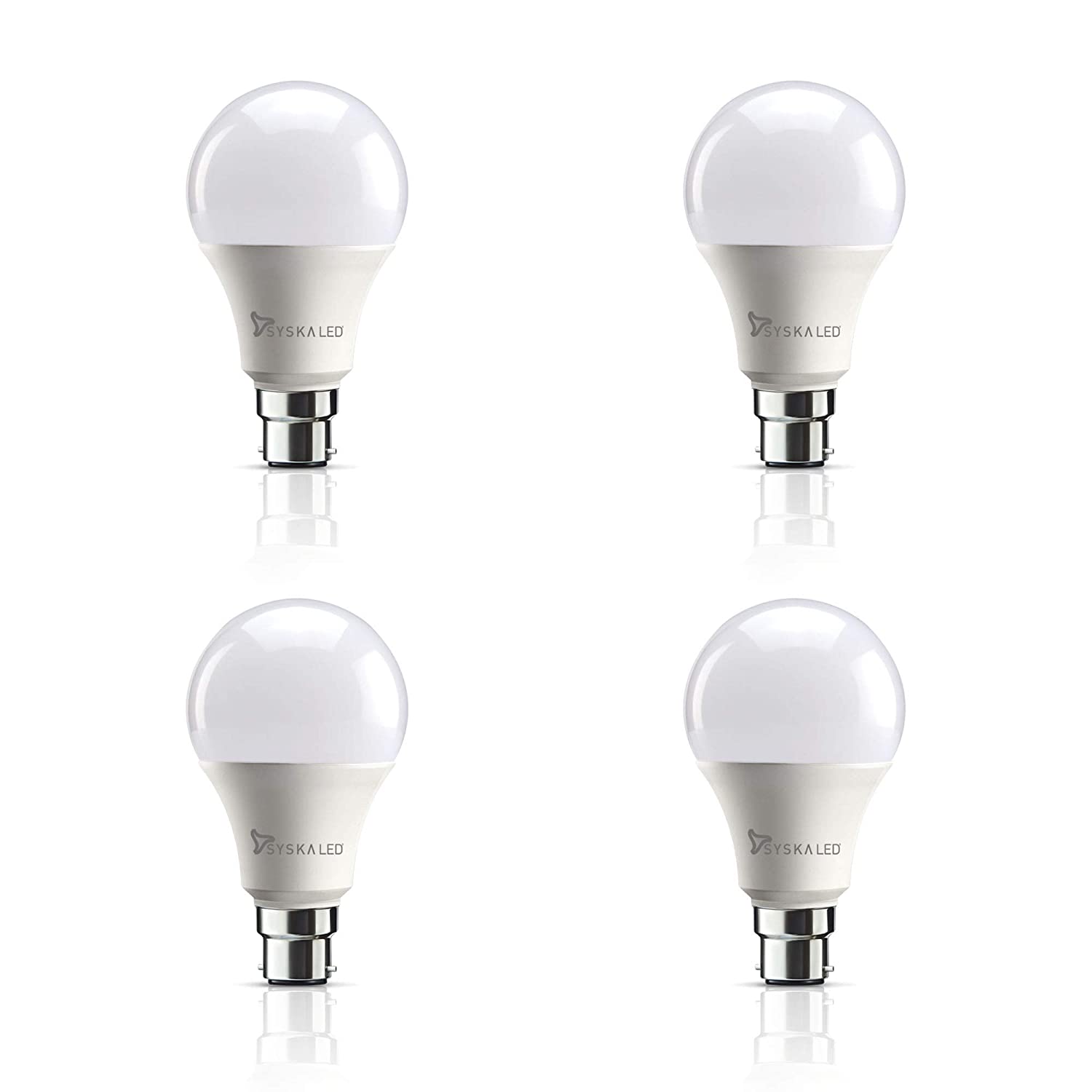 Buy SYSKA SSK Base B22 9-Watt LED Bulb (Pack Of 4, White) Online At ...